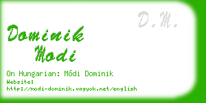 dominik modi business card