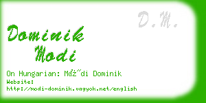 dominik modi business card